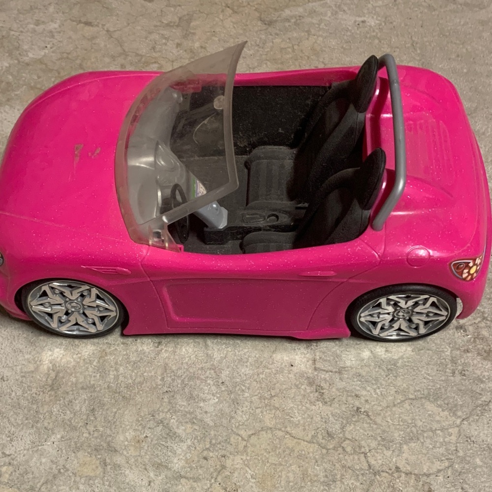 Barbie Glam Pink Convertible Car barbie